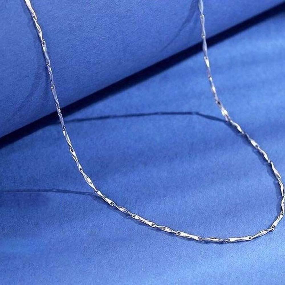 925 Silver Glitter Choker Necklace Zinc Zinc Alloy Collarbone Chain Stacked Silver Necklace  Banquet