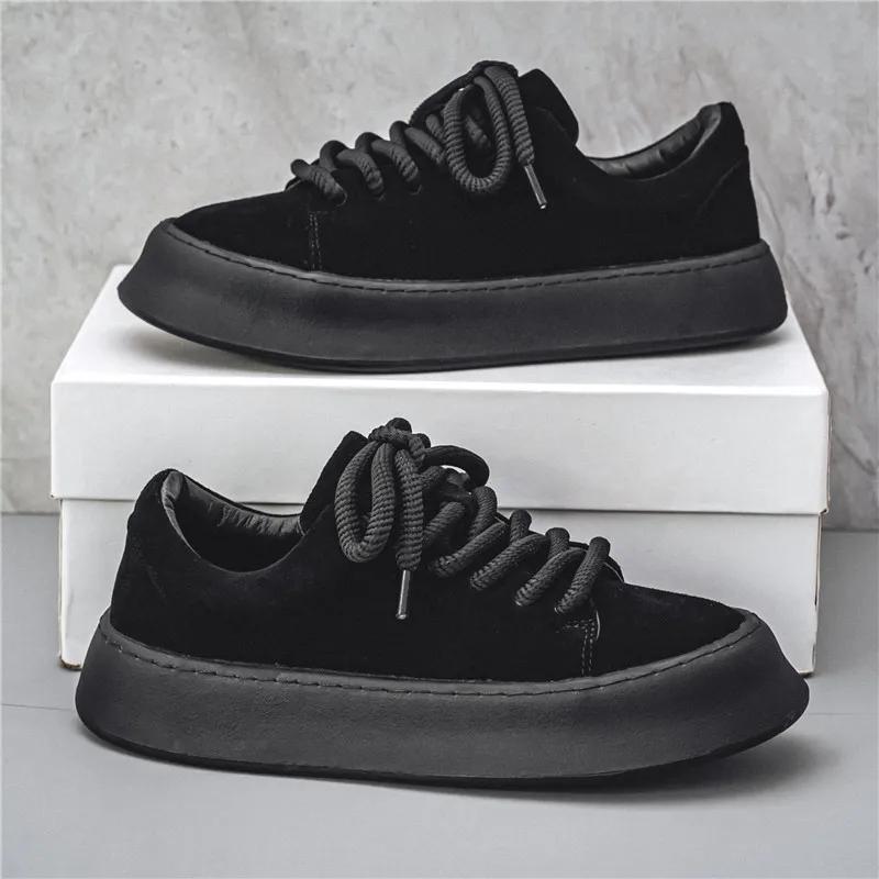 High Top Sneaker Men Designer Winter Plush Warm Snow Boot Fashion Casual Leather Upper Height Increased Flat Platform Board Shoe