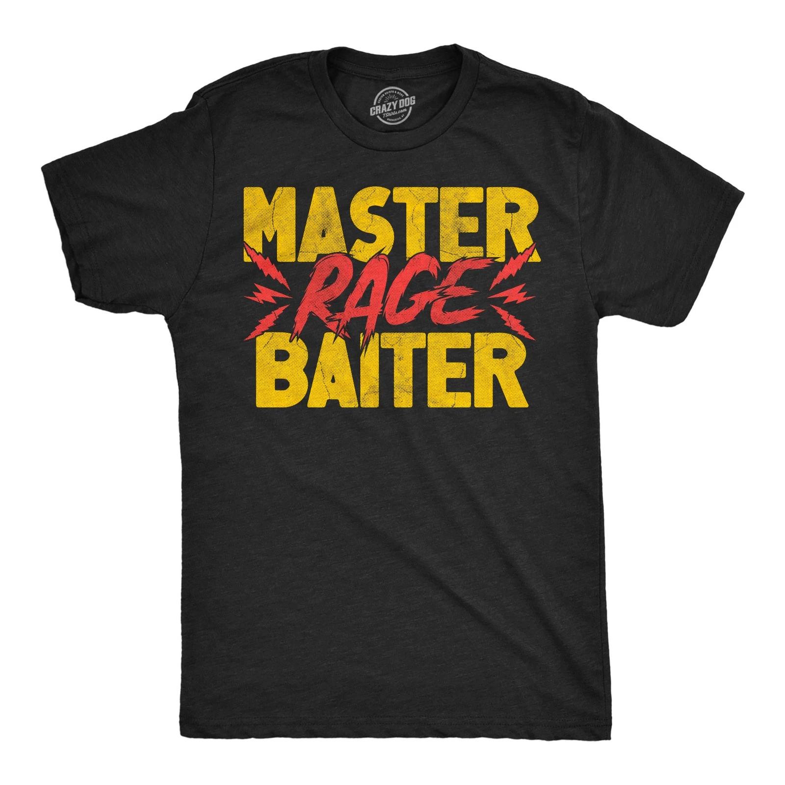 Mens Funny T Shirts Master Rage Baiter Sarcastic Graphic Tee For Men XXL