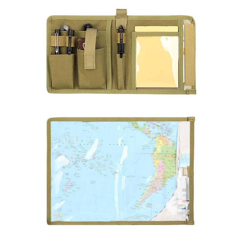Molle Waterproof Map Bag Military Fan Tactical Notes Storage Diary Suitable for Outdoor or Hiking Not Include Tools