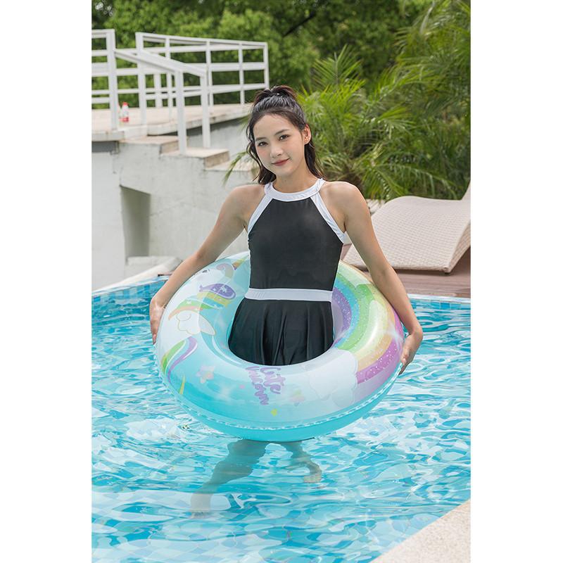 Colorful Unicorn Swimming Ring Adult Inflatable Armpit Swimming Ring Rainbow Wholesale