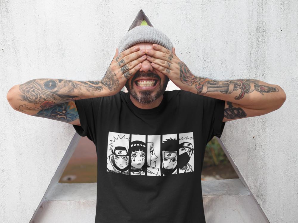 

Naruto Uzumaki,Kakashi Hatake,Sasuke Uchiha,Naruto Shippuden,Anime unisex Shirt 4XL