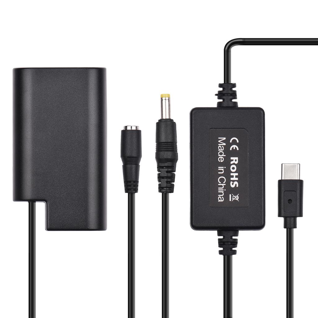 PD USB TypeC Cable To DMWDCC16 Dummy Battery DC Coupler DMWBLJ31 Replacement for Panasonic LUMIX
