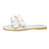 2026 New Women's Pearl Lace Thin Strap Summer Sandals: Plus Size Beach Slippers for Outdoor Wear