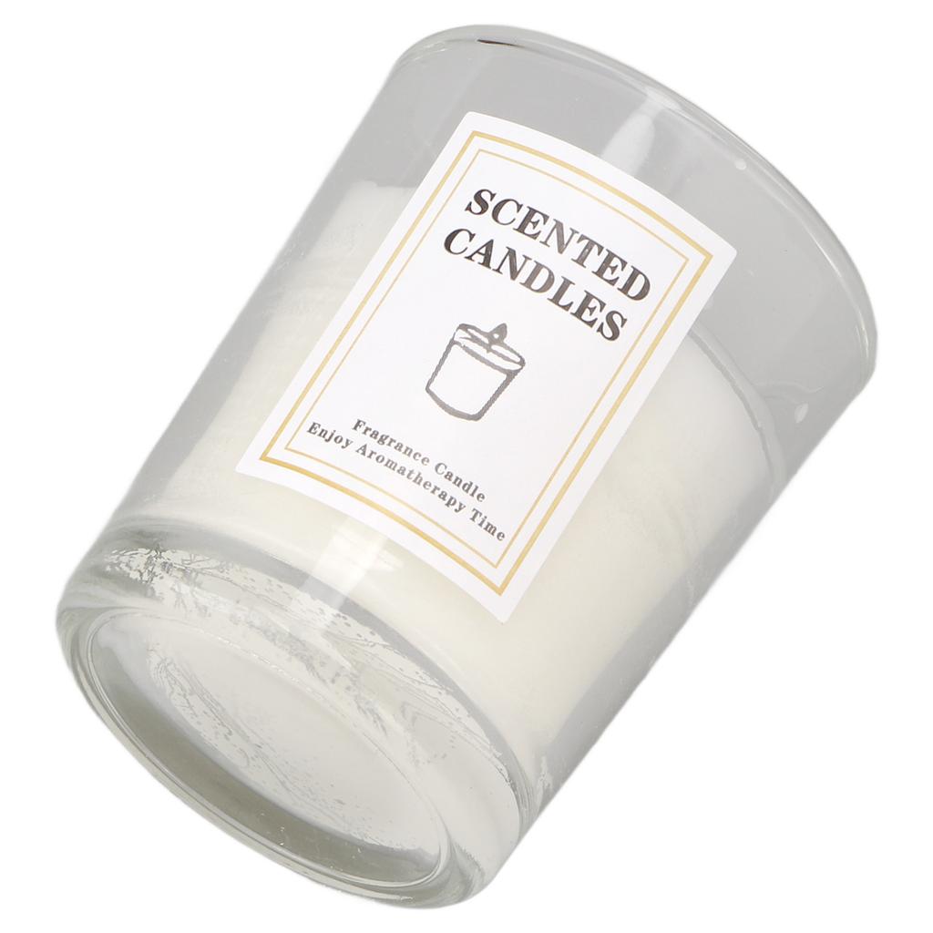 Scented Candle White Soy Wax Warm Rich Fragrance Odor Removal Elegant Soy Candle for Bedroom Office Bar