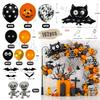 Halloween Bat Balloon Garland Arch Kit Black Orange Ballon 3D Bat Spider Sticker Eye Pumpkin Halloween Party Decoration Supplies