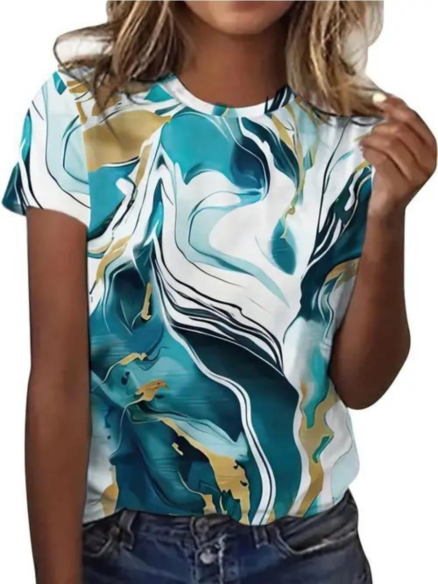 

Harajuku Tees Y2k 3D Print T-Shirts Women s Casual O-Neck Short Sleeve T Shirt Streetwear Female Clothing 6XL