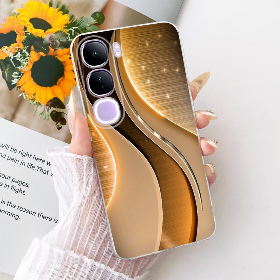 For Vivo V40 Lite 4G 5G Case V2417 Cool Lion Butterfly Painted Cover For Vivo Y200 5G Soft Slim Phone Case For Vivo Y300 5G Bags