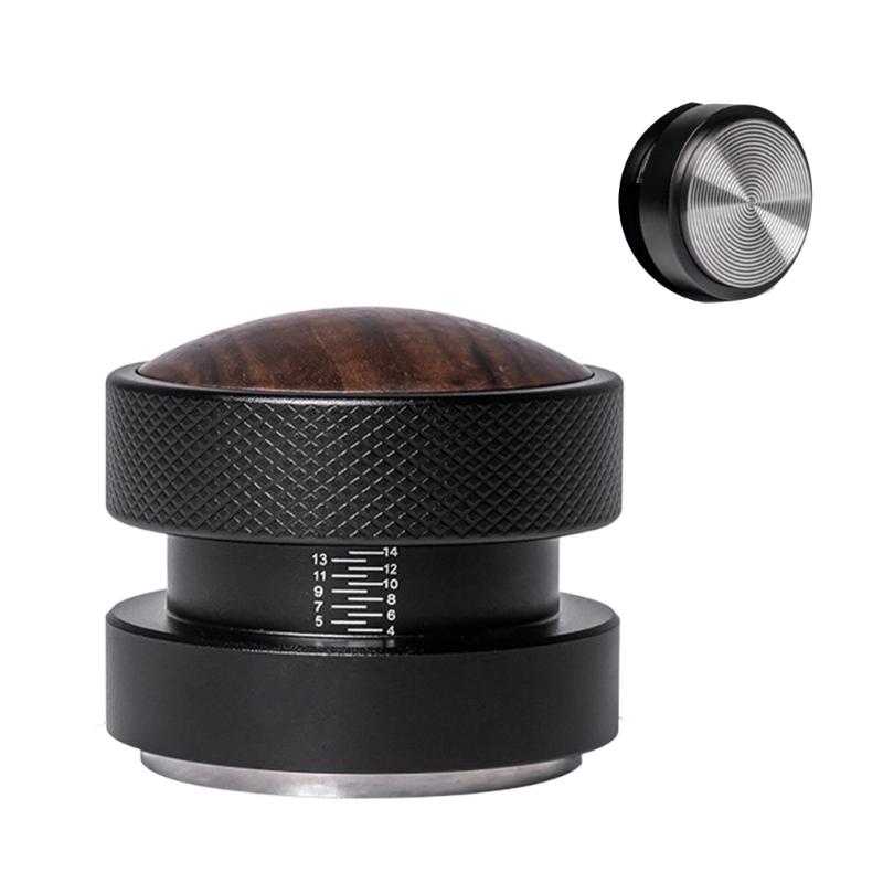 

Stainless Steel Espresso Tamper Adjustable Depth Coffee Distributor For Comfortable Grip And Even Distribution 53mm