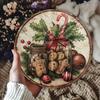 Vintage Lebkuchen Blechschild 20x20 Zoll Feiertags-Wandkunst-Dekoration für Café Zuhause
