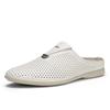 Men's Leather Slippers Hollow Sandals Casual Shoes