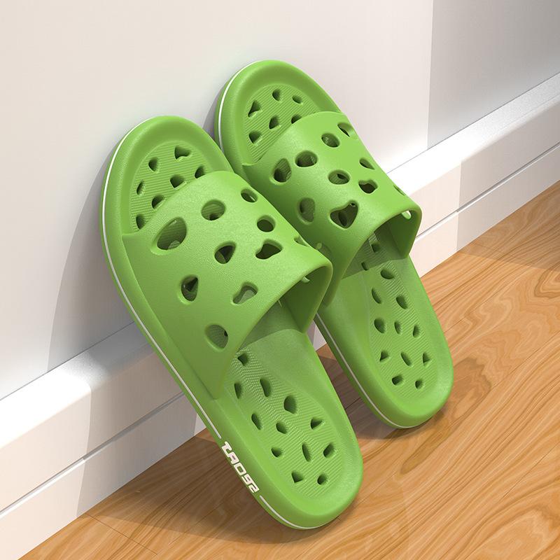 Hotel bathroom slippers women's summer indoor home home water leakage non-slip hollow bathroom couple sandals