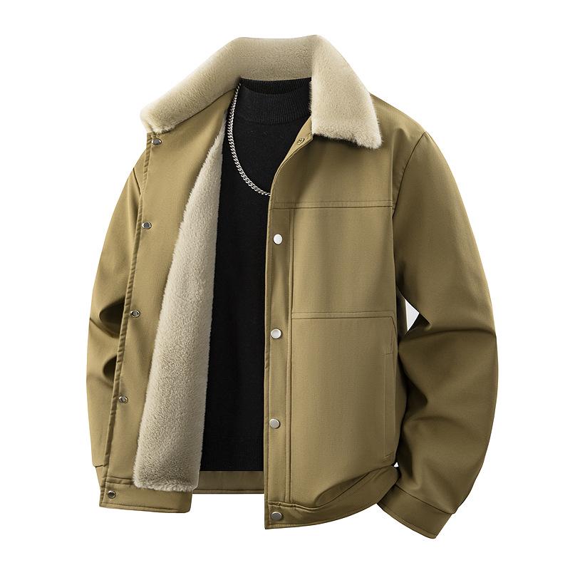 Men's Casual Hong Kong Style Fur Collar Jacket