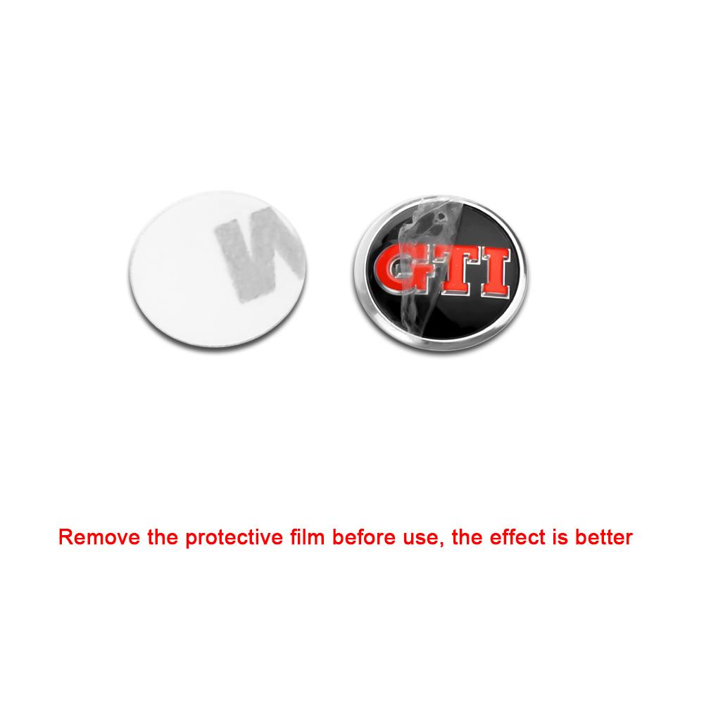 XMZSA1 10Pcs Black 3D Car Styling Remote Control Key GTI Logo Small Sticker for VW Jetta Golf Beetle CC EOS R32 MK4 golf 4 motion MTM