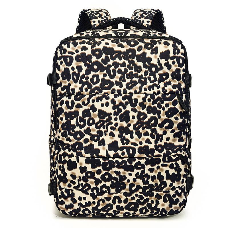 Schoolbag New Large-capacity Backpack Leopard Print Computer Backpack College Student High School Men's and Women's Schoolbags Korean Version