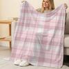 New Mom Postpartum Flannel Blanket Soft & Cozy Non-Pilling Simple Plaid All-Season Warm Throw for Home Casual Use