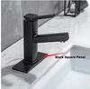 304 Stainless Steel Square Faucet Cold and Hot Bathroom Washbasin Countertop Basin Washbasin Faucet Fashionable Easy To Inst