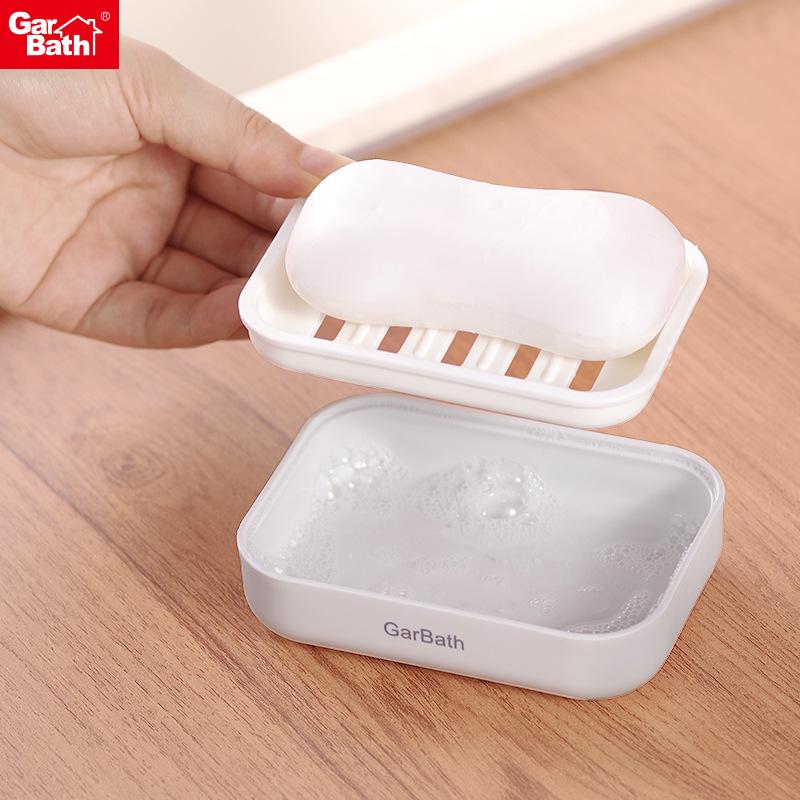 Double-layer Soap Box Bathroom Drain Soap Rack Simple Thickened Soap Box Washbasin Creative Square Soap Box