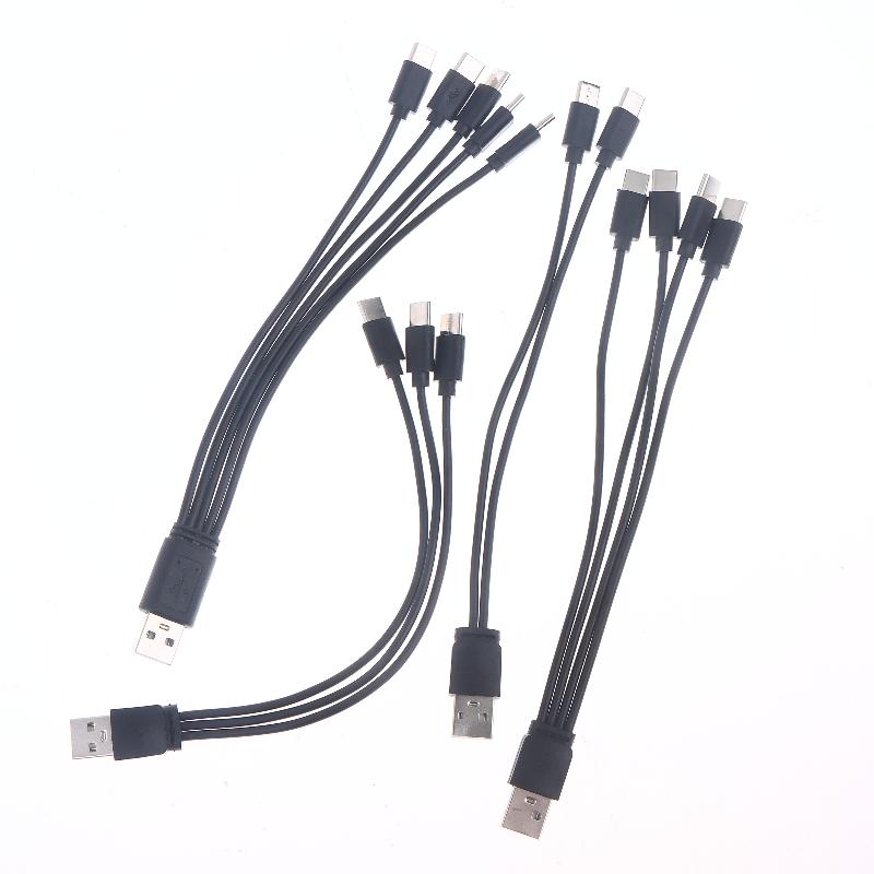 1/2Pcs 20Cm Usb To Type-C Splitter Adapter Cable 2/3/4/5 Port Usb C Splitter Cable Usb To Type C Multiple Charging Cable