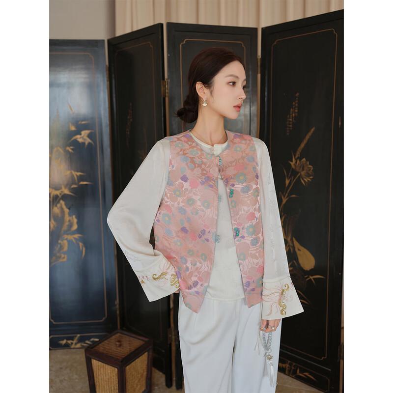 

Женский новый жилет в китайском стиле с жаккардовым узором S