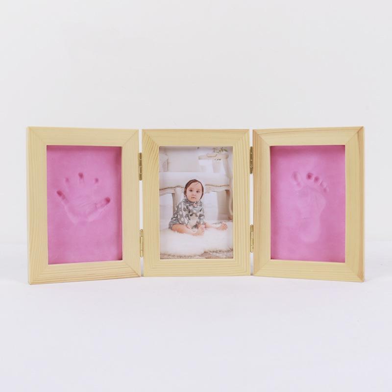 Baby Handprint & Footprint Ink Pad Photo Frame - Commemorative Birth Souvenir