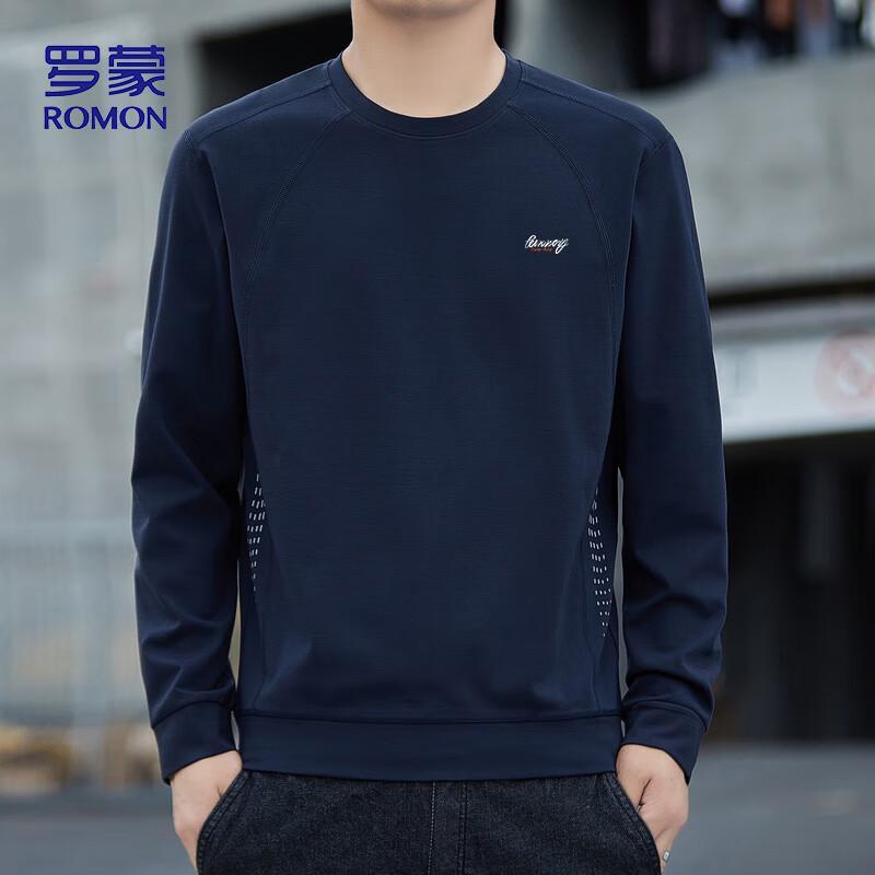 ROMON Men's Business Casual Long Sleeve Sweatshirt