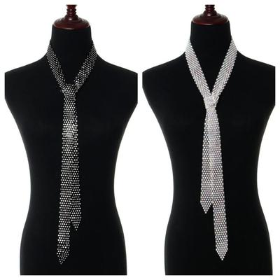 Bling Neck Tie Rhinestone Shiny Tie Trendy Bling Necktie