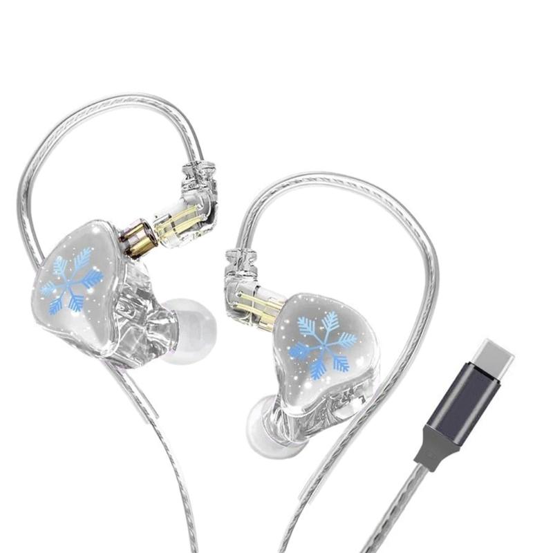 Multifunction Cord Earbuds 3.5mm/Type C In-Ear Headphones Cord with Dynamic Clear Sound Ergonomic Earpieces for Gaming