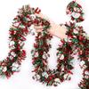 2M Christmas Tinsel Ribbons Indoor Party Decor Diy Christmas Tree Home Bar Decoration Santa Claus Ribbons Wreath Decor Ornaments