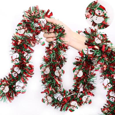 2M Vánoční třpytivé stuhy Vnitřní párty dekorace DIY Vánoční strom Domácí barová dekorace Stuhy Santa Clause Věncová dekorace Ozdoby