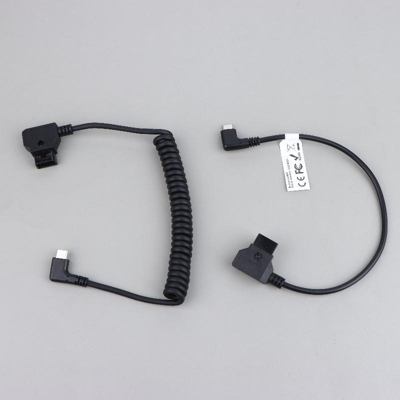 D Tap Input Type C Output Power Cable for LED Lights Quick Charge Adapter for V Mount Battery Equipment