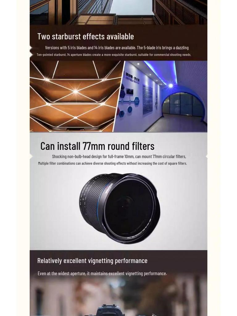 Laowa 10mm F2.8 Ultra Wide-Angle AF Lens: 5-Blade Strong Starburst, 14-Blade Weak Star Features