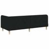 Corner Bed Frame Black 80 X 200 Cm Fabric