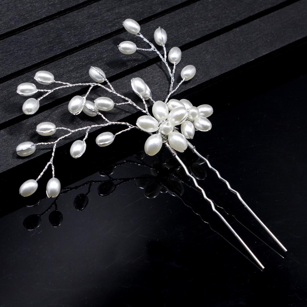 Cross-Border Bride Hair Braiding Handmade Pearl U-Shaped Hairpin Pin Hairware