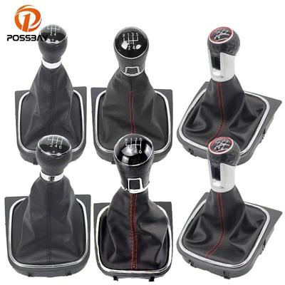 5 6-Gang Auto Gangschalthebel Schalthebelknauf Manschette für VW Golf Rabbit Jetta MK5 MK6 2004 2005 2006 2007 2008 2009-2013 2014 Zubehör