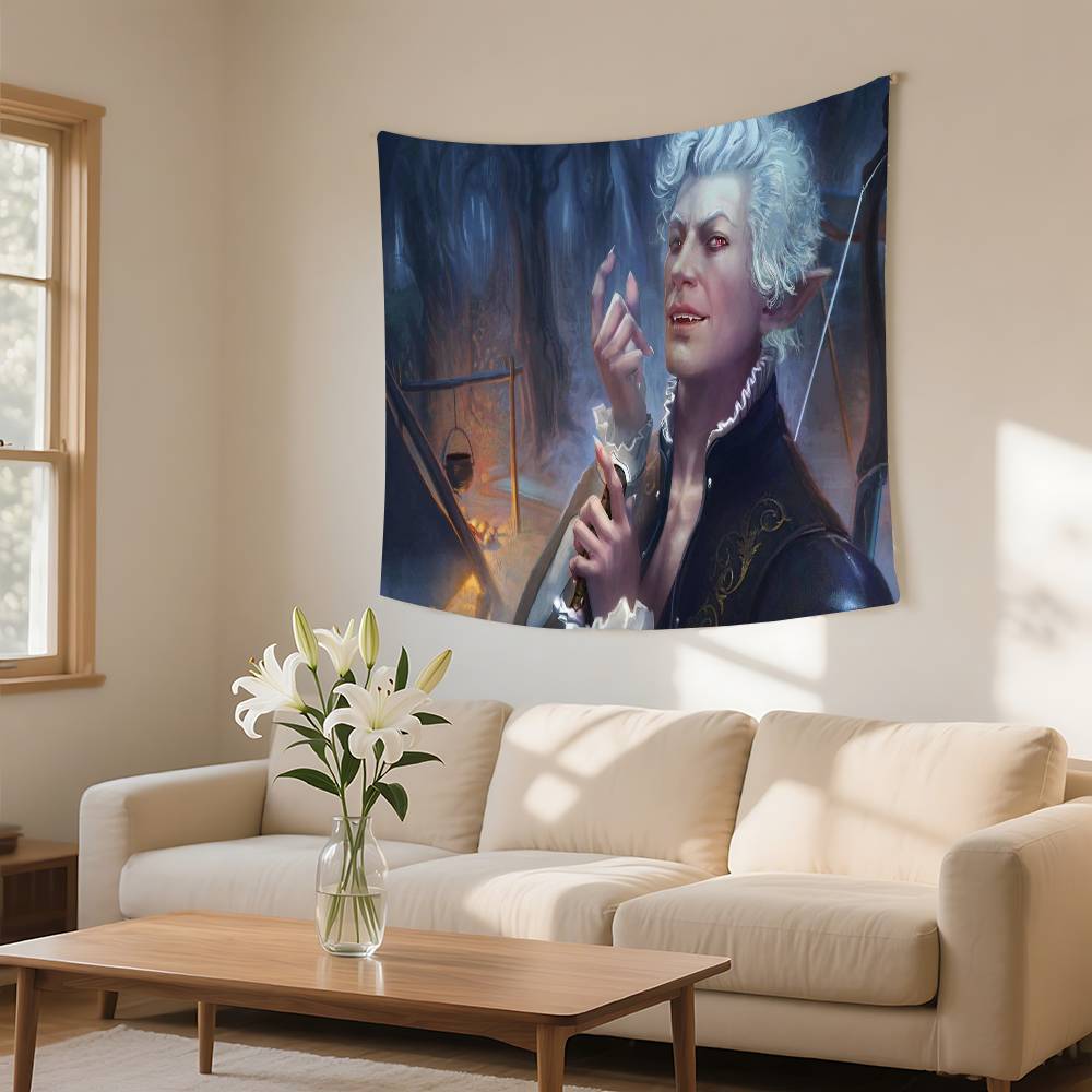 Game BBaldurs Gate 3 Tapestry Wall Hanging Tapestry Art Deco Blanket Curtain Hanging At Home Bedroom Living Room Decor