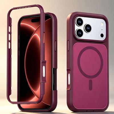 Zweischichtige robuste Armor Magnetische Ladehülle für IPhone 18 Pro Max 17 16 15 14 13 12 Militärstandard Stoßfest Kabellose Ladeabdeckung
