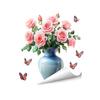 Spring Summer Flowers Window Clings Double Sided Tulip/Rose/Wildflowers in Vase Decals Anti-Collision Glass Door Stickers