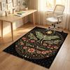 Moonlit Moth Garden Theme Soft Crystal Velvet Rug Custom Name & Text Print Non Slip Floor Rug for Bedroom Living Room