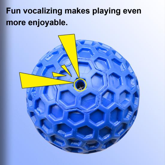 Unzerstörbarer Hundegummiball Interaktives Kauspielzeug für aggressive Kauer Quietschender Waben-Apportierball für Welpenzahnreinigung Langeweilevertreibung