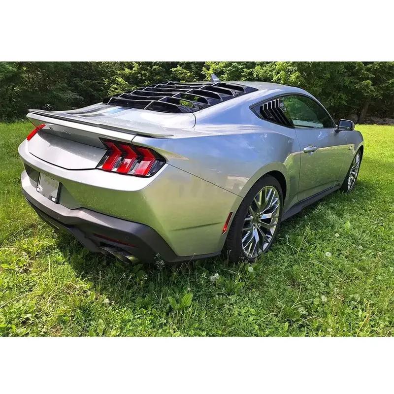 For Ford Mustang 2024 2025 ABS Plastic Rear Window Quarter Louver Scoop Cover Side Vent Shutter Trim Car Adhesive Accessories