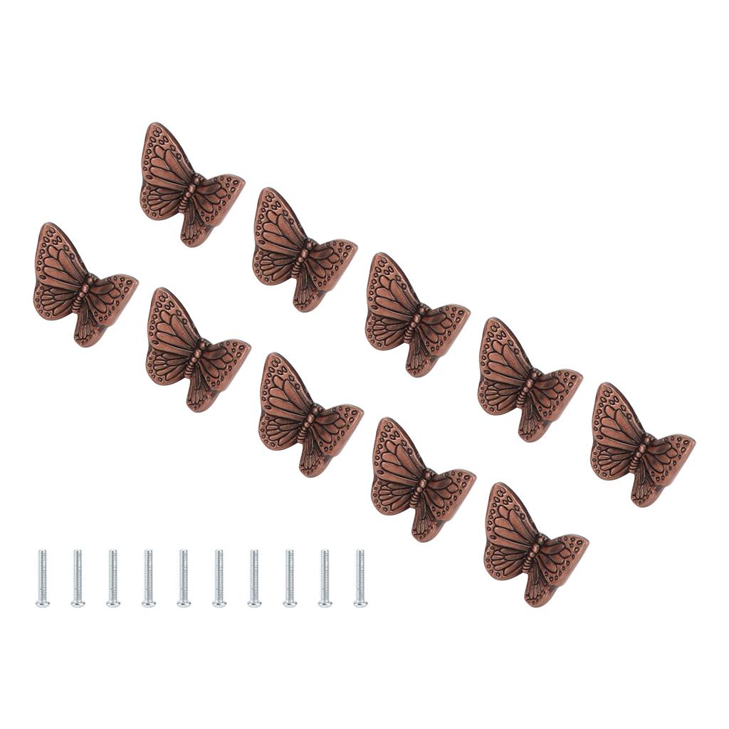 Lådhandtag Sjöstjärna Fjäril Legering Enkelt Hål Modern Stil Draghandtag för Låda Skåp GarderobRöd