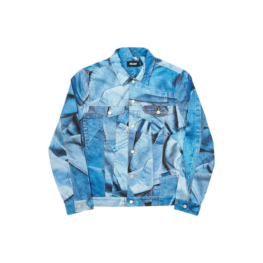 Palace Double Denim Jacket Blue Men Outerwear P19D012