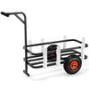 Beach Fishing Cart, 200 Lbs Load Capacity, Fish and Marine Cart with Two 11" Big Wheels Rubber Balloon Tires for Sand, Heavy-Duty Steel Pier Wagon