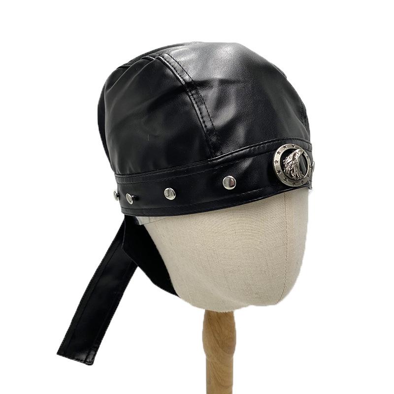 Rivetto Custodia in Pelle Cinturino per la Testa Cappellino Cappellino Harley Cappellino Ferroviario Cappellino Pirata Cappellino Baotou in PU