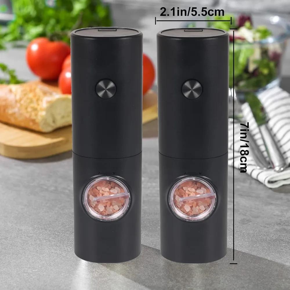 Stainless Steel Cordless Electric Grinder Heavy Force Induction Pepper Crusher Kitchen Sea Salt Seasoning Spice Grinder