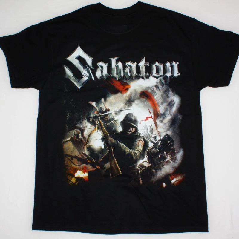 SABATON Album Gift For Fans Short Sleeve Cotton Black T Shirt S-5XL US225 4XL