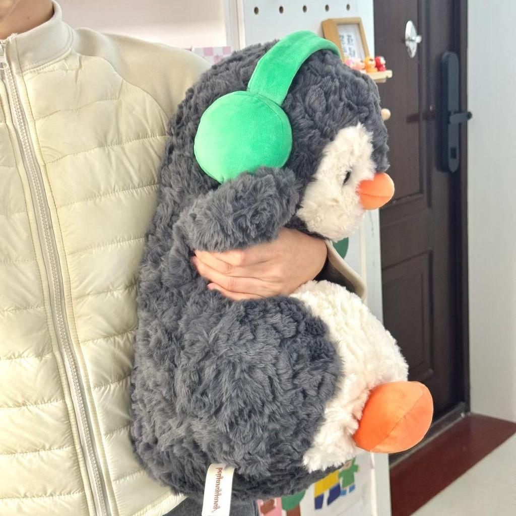 Penguin Plush Toy - Cute, Comfortable Headphone Doll for Kids' Birthdays