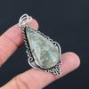 Daughters Day Deal Pear Moss Moss Prehnite Gemstone 925 Silver Bezel New Pendant