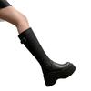 Small Gospel Spice Girls Platform Belt Buckle Knight Boots Autumn New European and American Style Round Head Boots Women